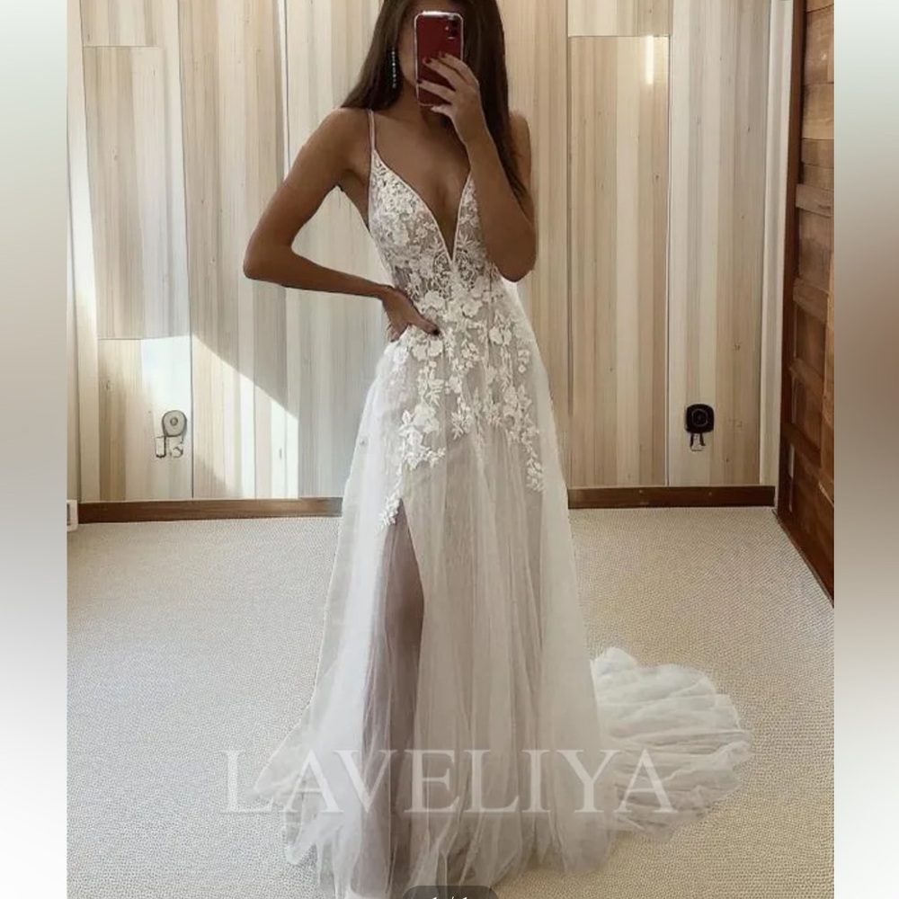 Elegant White Lace Gown